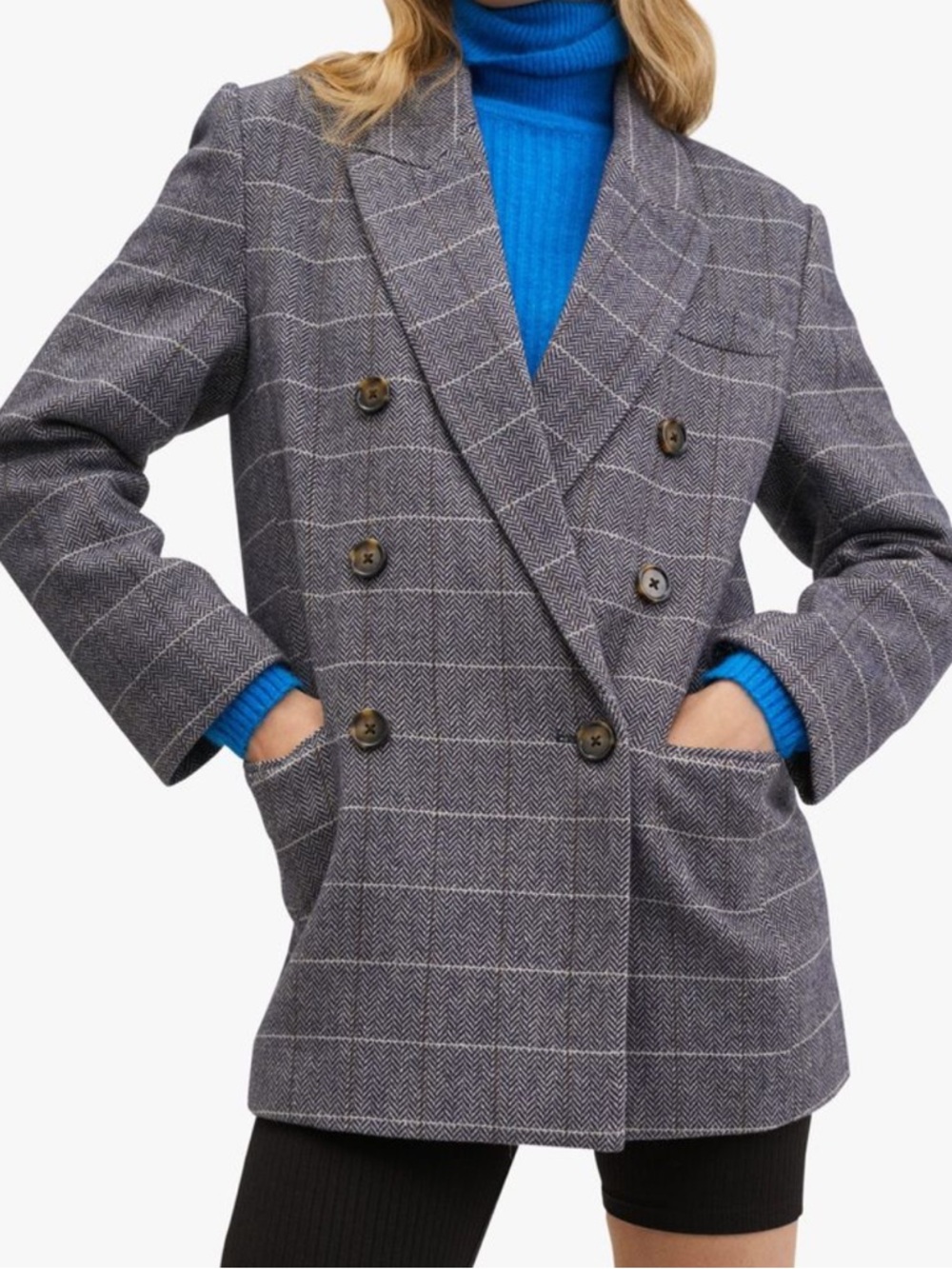 Mango Telmo Check Blazer